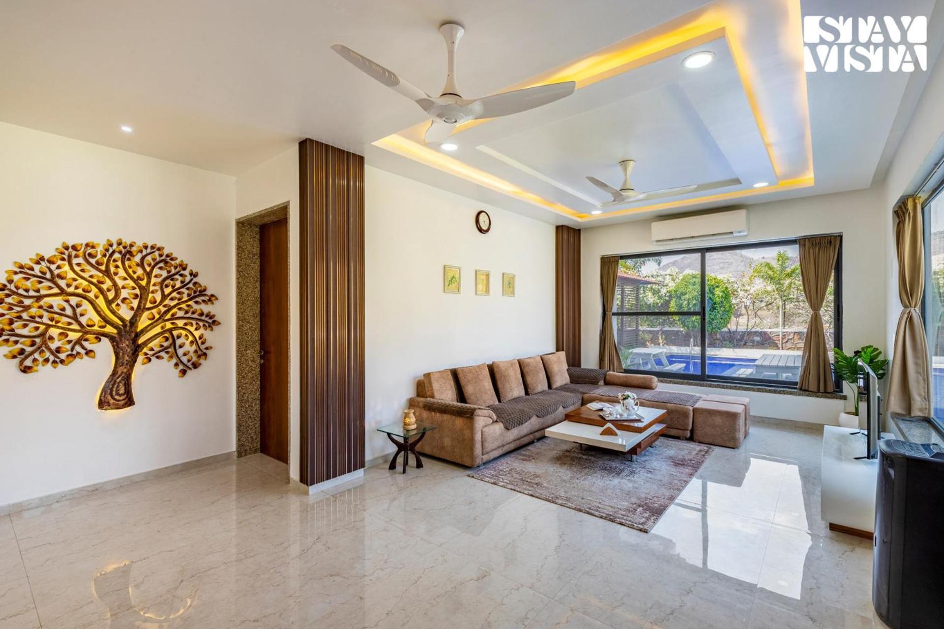 Stayvista'S Bella Dream - Mountain-View With Outdoor Pool, Lawn Featuring A Gazebo & Indoor Games Udaipur Luaran gambar