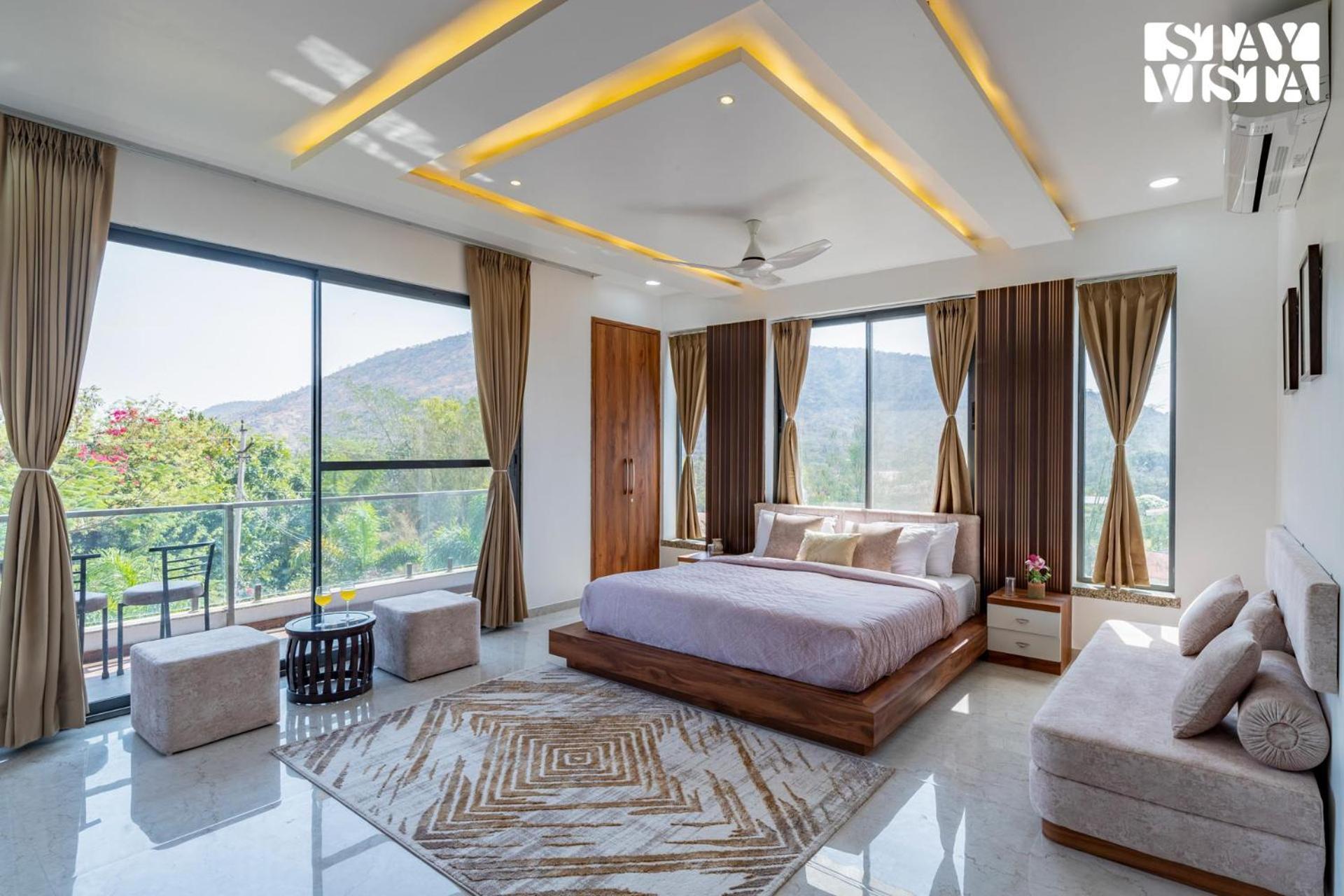 Stayvista'S Bella Dream - Mountain-View With Outdoor Pool, Lawn Featuring A Gazebo & Indoor Games Udaipur Luaran gambar